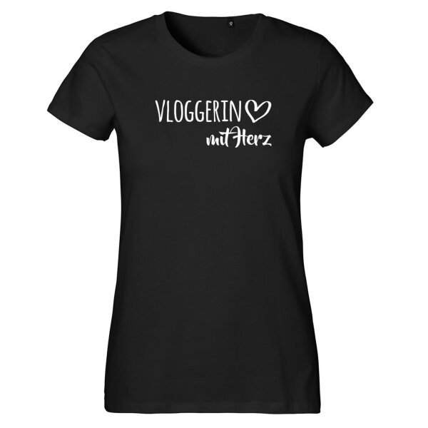Damen T-Shirt Vloggerin mit Herz Größe XS-XXL
