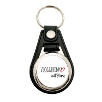 Schlüsselanhänger Vloggerin mit Herz