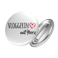 Button Vloggerin mit Herz