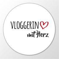 Magnet Vloggerin mit Herz 59mm K&uuml;hlschrankmagnet...