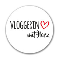 Aufkleber Vloggerin mit Herz 10cm