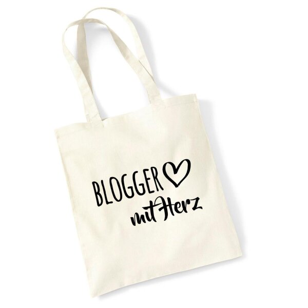 Jutebeutel Blogger mit Herz 10 Liter