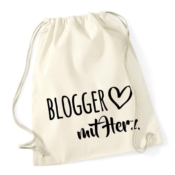 Turnbeutel Blogger mit Herz 12 Liter