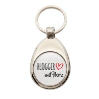 Schlüsselanhänger Blogger mit Herz