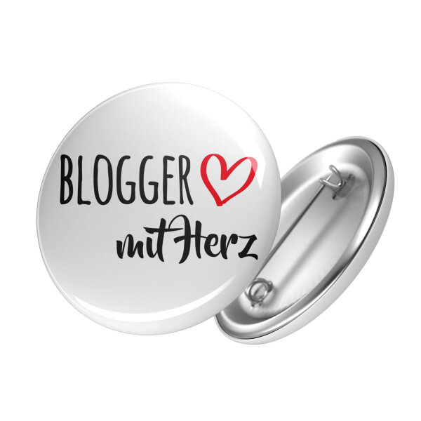 Button Blogger mit Herz