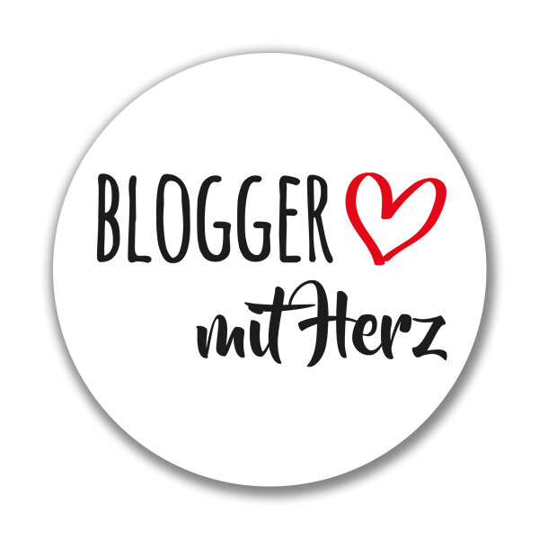 Aufkleber Blogger mit Herz 10cm