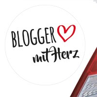 Aufkleber Blogger mit Herz 10cm