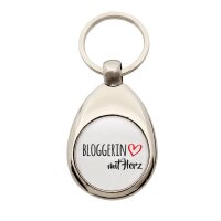 Schlüsselanhänger Bloggerin mit Herz