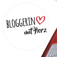 Aufkleber Bloggerin mit Herz 10cm