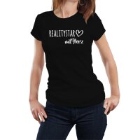 Damen T-Shirt Ralitystar mit Herz Größe XS-XXL