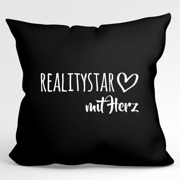 Kissen Ralitystar mit Herz40x40cm