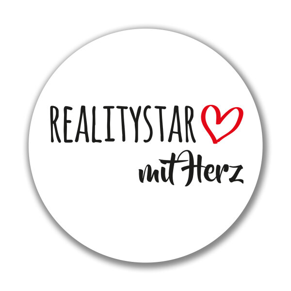 Aufkleber Ralitystar mit Herz 10cm