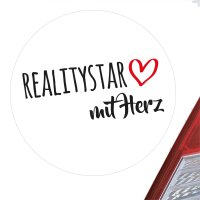 Aufkleber Ralitystar mit Herz 10cm