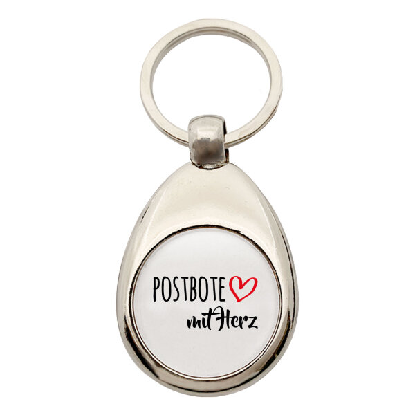 Schlüsselanhänger Postbote mit Herz