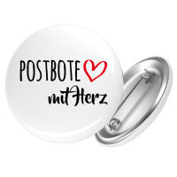 Button Postbote mit Herz