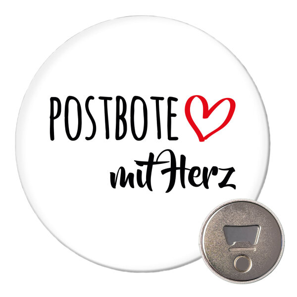 Magnet Postbote mit Herz 59mm Kühlschrankmagnet Flaschenöffner