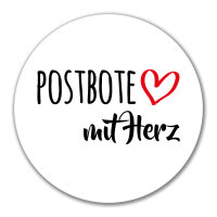 Aufkleber Postbote mit Herz 10cm Sticker