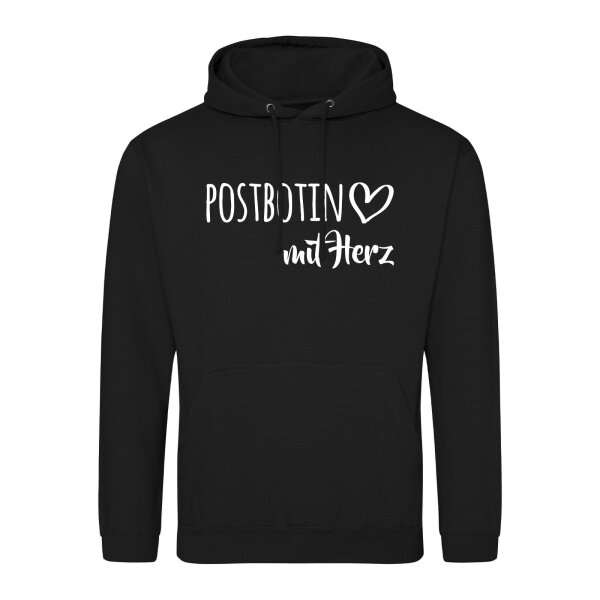 Unisex Hoodie Postbotin mit Herz Größe S-3XL
