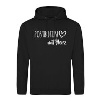 Unisex Hoodie Postbotin mit Herz Größe S-3XL