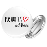 Button Postbotin mit Herz