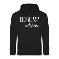 Unisex Hoodie Richter mit Herz Größe S-3XL