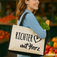 Jutetasche Richter mit Herz 21 Liter Black