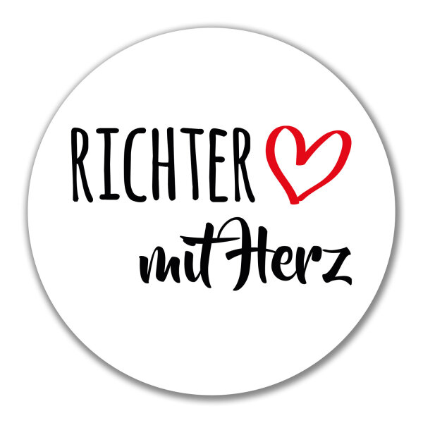 Aufkleber Richter mit Herz 10cm Sticker