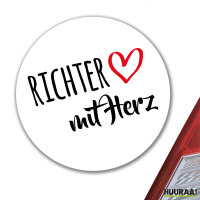Aufkleber Richter mit Herz 10cm Sticker