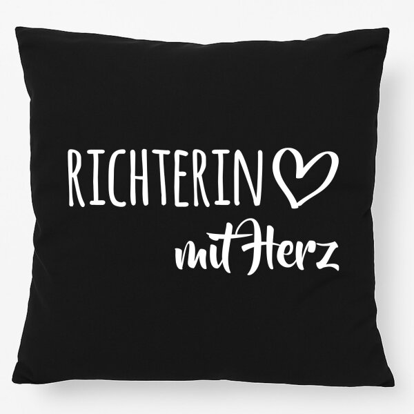 Kissen Richterin mit Herz 40x40cm