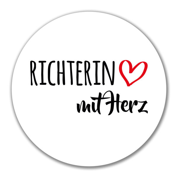 Aufkleber Richterin mit Herz 10cm Sticker