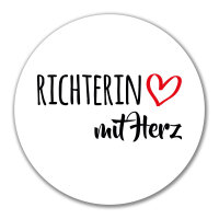 Aufkleber Richterin mit Herz 10cm Sticker