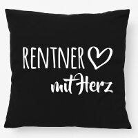 Kissen Rentner mit Herz 40x40cm