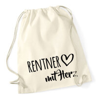Turnbeutel Rentner mit Herz 12 Liter