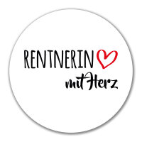 Aufkleber Rentnerin mit Herz 10cm Sticker