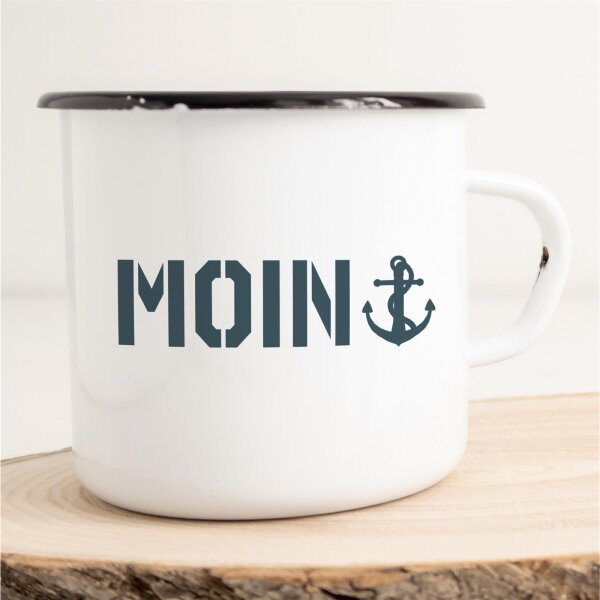 Emaille Tasse Moin Anker Vintage 300ml