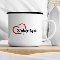 Emaille Tasse Stolzer Opa Vintage 300ml