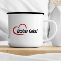 Emaille Tasse Stolzer Onkel Vintage 300ml