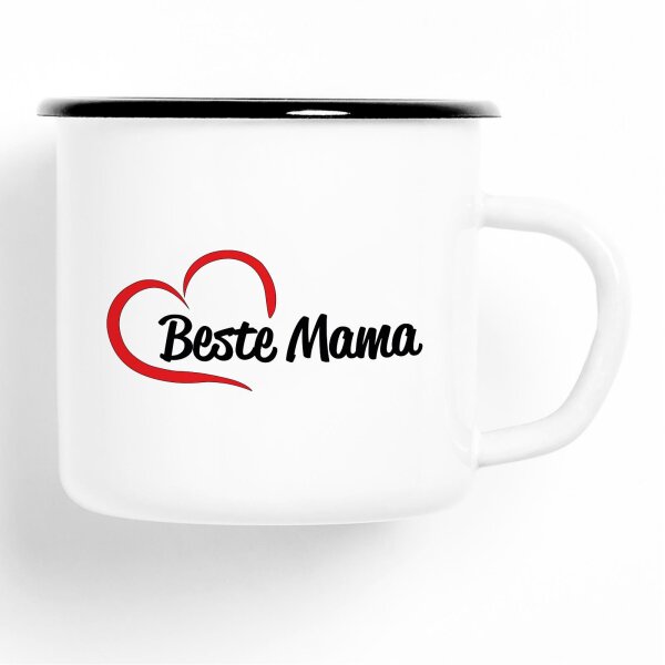 Emaille Tasse Beste Mama Vintage 300ml