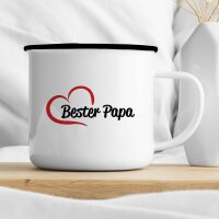 Emaille Tasse Bester Papa Vintage 300ml