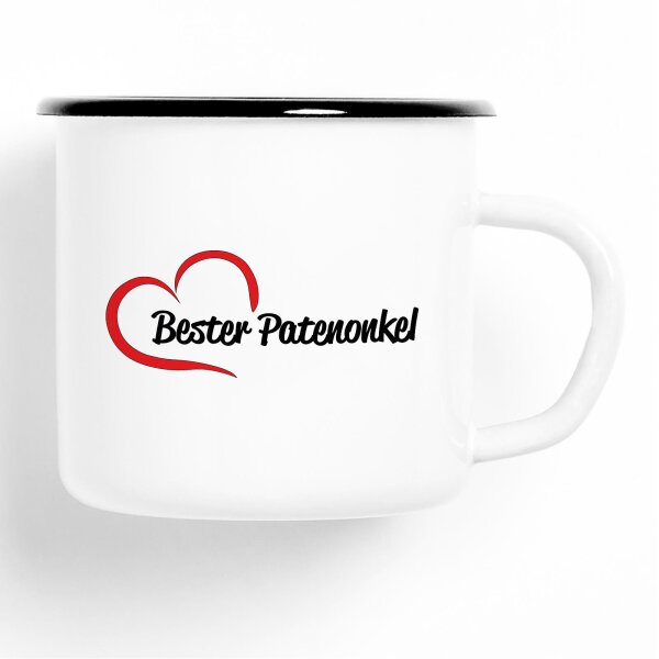 Emaille Tasse Bester Patenonkel Vintage 300ml