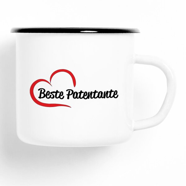 Emaille Tasse Beste Patentante Vintage 300ml