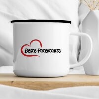 Emaille Tasse Beste Patentante Vintage 300ml