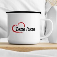 Emaille Tasse Beste Tante Vintage 300ml