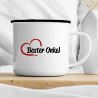 Emaille Tasse Bester Onkel Vintage 300ml