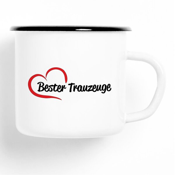 Emaille Tasse Bester Trauzeuge Vintage 300ml