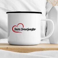 Emaille Tasse Beste Brautjungfer Vintage 300ml