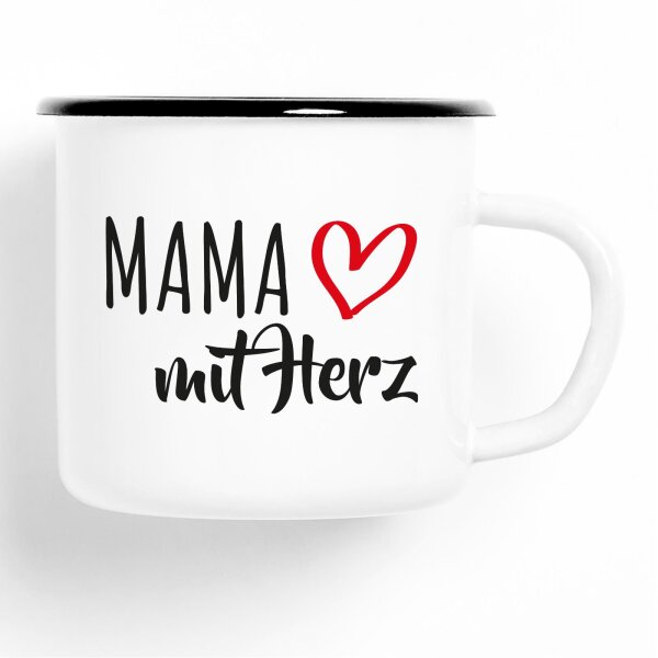 Emaille Tasse Mama Vintage 300ml