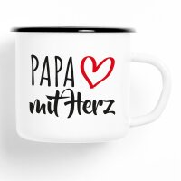 Emaille Tasse Papa Vintage 300ml