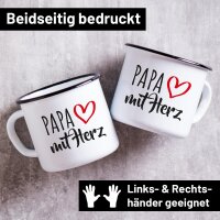 Emaille Tasse Papa Vintage 300ml