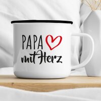 Emaille Tasse Papa Vintage 300ml
